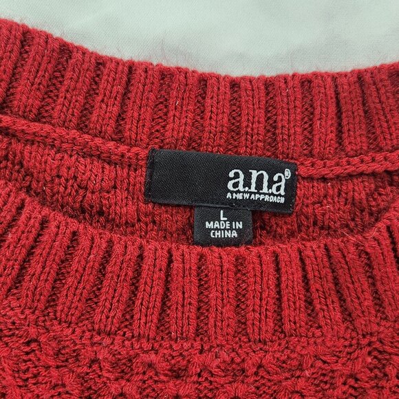 a.n.a textured short sleeve tunic sweater large pullover red large
Lot H - Picture 4 of 6